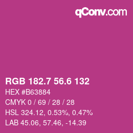 カラーコード: RGB 182.7 56.6 132 | qconv.com