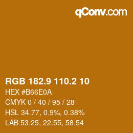 Color code: RGB 182.9 110.2 10 | qconv.com