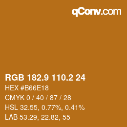 Farbcode: RGB 182.9 110.2 24 | qconv.com