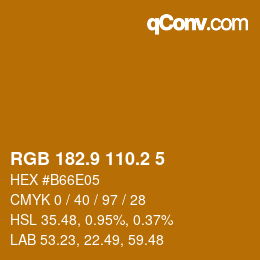 Color code: RGB 182.9 110.2 5 | qconv.com