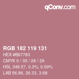 Code couleur: RGB 182 119 131 | qconv.com