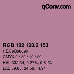 Color code: RGB 182 128.2 153 | qconv.com