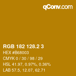 カラーコード: RGB 182 128.2 3 | qconv.com