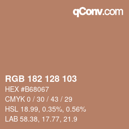 カラーコード: RGB 182 128 103 | qconv.com