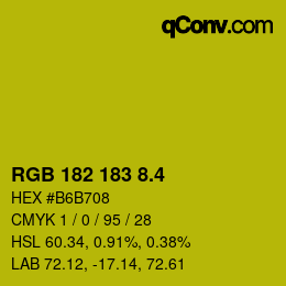 カラーコード: RGB 182 183 8.4 | qconv.com
