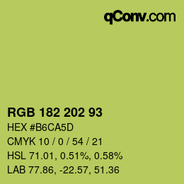 Farbcode: RGB 182 202 93 | qconv.com