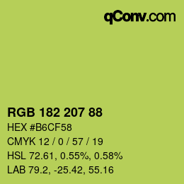 Farbcode: RGB 182 207 88 | qconv.com