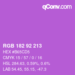 カラーコード: RGB 182 92 213 | qconv.com