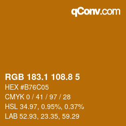 Farbcode: RGB 183.1 108.8 5 | qconv.com