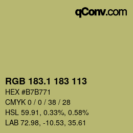 Farbcode: RGB 183.1 183 113 | qconv.com