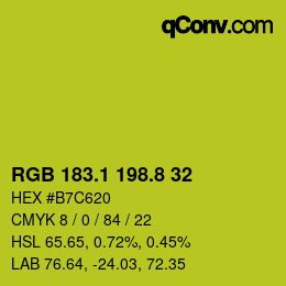 カラーコード: RGB 183.1 198.8 32 | qconv.com