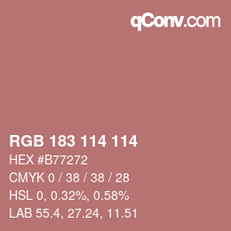 Color code: RGB 183 114 114 | qconv.com
