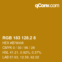 カラーコード: RGB 183 128.2 8 | qconv.com