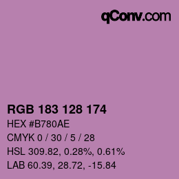 Color code: RGB 183 128 174 | qconv.com
