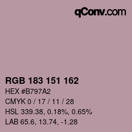 Code couleur: RGB 183 151 162 | qconv.com