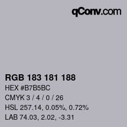 Código de color: RGB 183 181 188 | qconv.com