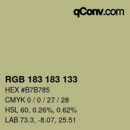 Código de color: RGB 183 183 133 | qconv.com