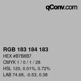 Code couleur: RGB 183 184 183 | qconv.com