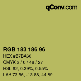 Farbcode: RGB 183 186 96 | qconv.com