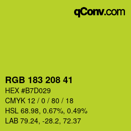 Color code: RGB 183 208 41 | qconv.com