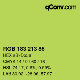 カラーコード: RGB 183 213 86 | qconv.com