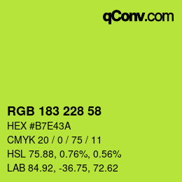 颜色代码: RGB 183 228 58 | qconv.com
