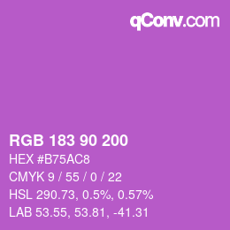 カラーコード: RGB 183 90 200 | qconv.com