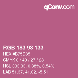 Color code: RGB 183 93 133 | qconv.com