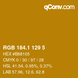 カラーコード: RGB 184.1 129 5 | qconv.com