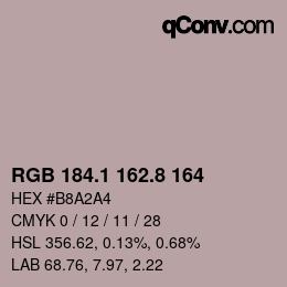 Farbcode: RGB 184.1 162.8 164 | qconv.com