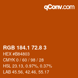 Color code: RGB 184.1 72.8 3 | qconv.com