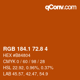 Color code: RGB 184.1 72.8 4 | qconv.com
