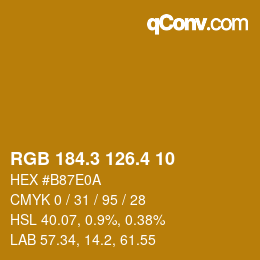 カラーコード: RGB 184.3 126.4 10 | qconv.com