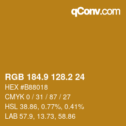 Color code: RGB 184.9 128.2 24 | qconv.com