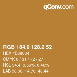 Color code: RGB 184.9 128.2 52 | qconv.com