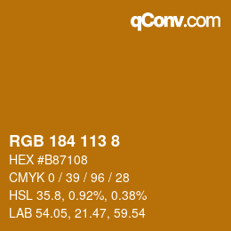 カラーコード: RGB 184 113 8 | qconv.com