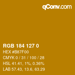 Código de color: RGB 184 127 0 | qconv.com