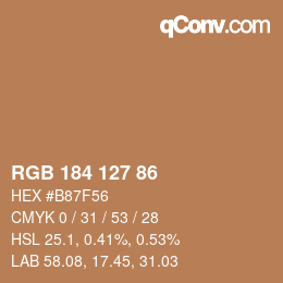 Farbcode: RGB 184 127 86 | qconv.com