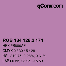 カラーコード: RGB 184 128.2 174 | qconv.com