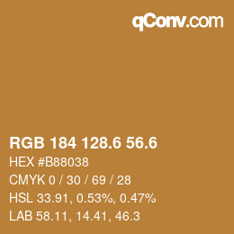 カラーコード: RGB 184 128.6 56.6 | qconv.com