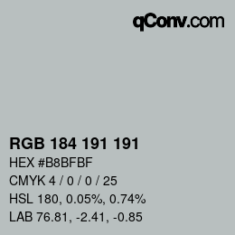 Code couleur: RGB 184 191 191 | qconv.com
