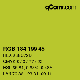 Farbcode: RGB 184 199 45 | qconv.com