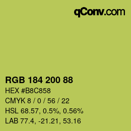 Farbcode: RGB 184 200 88 | qconv.com