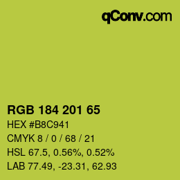 Farbcode: RGB 184 201 65 | qconv.com