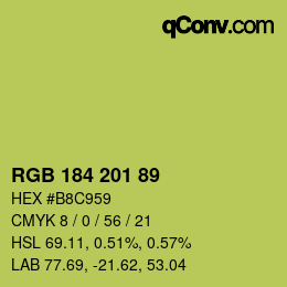 Farbcode: RGB 184 201 89 | qconv.com