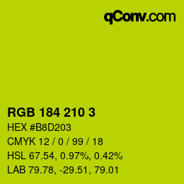 カラーコード: RGB 184 210 3 | qconv.com