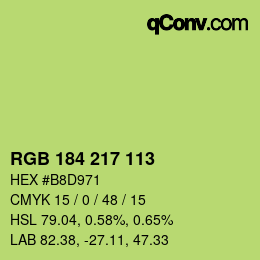 Color code: RGB 184 217 113 | qconv.com