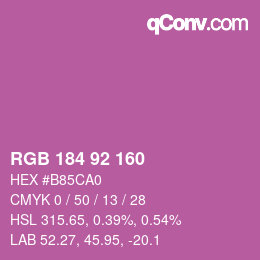 カラーコード: RGB 184 92 160 | qconv.com