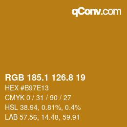 Color code: RGB 185.1 126.8 19 | qconv.com