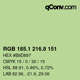 Color code: RGB 185.1 216.8 151 | qconv.com
